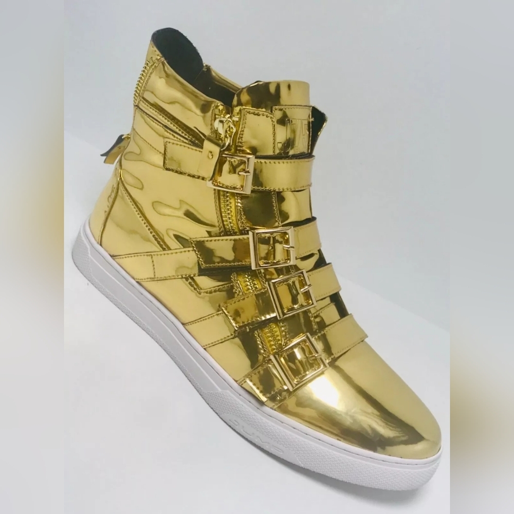 Men's J75 by Jump Zealot - Gold High Top Fashion Sneakers